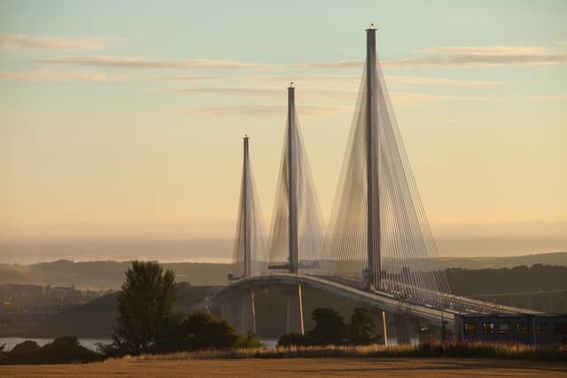The Queensferry Crossing will partially close overnight at the weekend. Pic: Transport Scotland