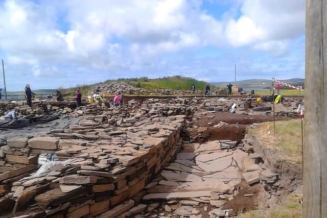 Part of the vast Ness of Brodgar site, a complex of monumental buildings that emerged during the Neolithic period as a 'New World Order' emerged in Orkney. PIC: S Marshall/CC.