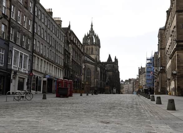Edinburgh's Royal Mile fell silent during the first complete lockdown