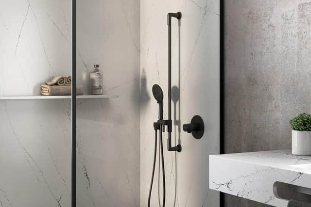 Sanctuary Bathrooms: Riobel Parabola Shower Kit with Overhead Shower