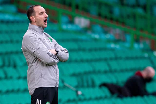 Celtic interim manager John Kennedy has sought to spell out loud and clear that an unbeaten league season for Rangers would not make them invicibles to rival the domestically undefeated treble-winning Parkhead team of 2016-17. (Photo by Ross MacDonald / SNS Group)