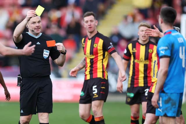 John Beaton awarded a controversial red card during last weekend's match between Inverness and Partick Thistle.