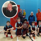 Kintore Primary School took home the first ever Kenny Gibb Memorial Shield. Inset: Coach Kenny Gibb.