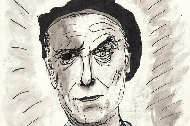 Detail of Francis Macdonald's drawing of Michael Marra