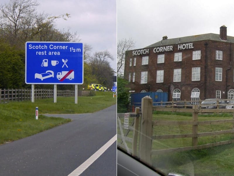 If you’re driving down the A1 or A66 near Richmond then at a junction there you can discover the Scotch Corner. It is called that because it’s a point of divergence for drivers coming from places like London and Yorkshire to then pivot towards Edinburgh or Glasgow etc. It has been called “the modern gateway to Cumbria, the North East and Scotland.”