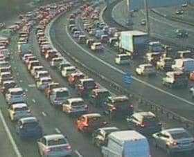 There are long tailbacks