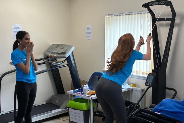 Both beauties even went head-to-head in a friendly SkiErg machine challenge