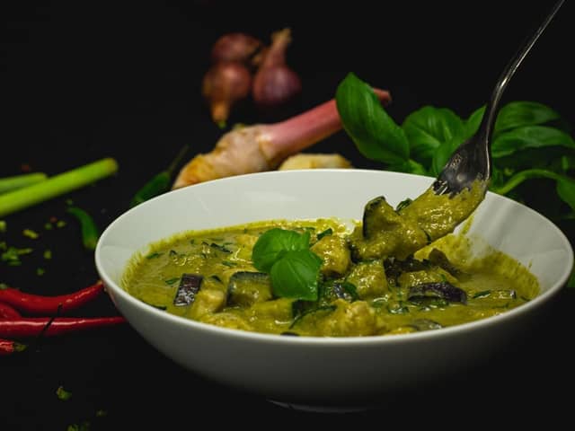 A curry dish from the new Okanda concept within Edinburgh food hall Bonnie & Wild.