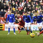 Lewis Ferguson equalises for Aberdeen against St Johnstone.