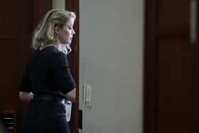 Amber Heard leaves court at the end of the successful defamation case raised by her former husband, Johnny Depp. PIC: EVELYN HOCKSTEIN.