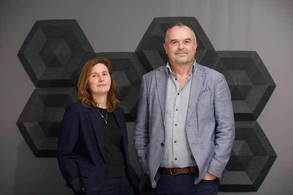 Rhona Bree, who joins Equity Gap from Scottish Enterprise as a senior investment and portfolio manager, with Fraser Lusty, who becomes managing director.