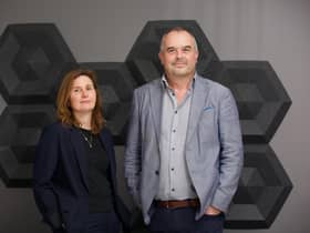 Rhona Bree, who joins Equity Gap from Scottish Enterprise as a senior investment and portfolio manager, with Fraser Lusty, who becomes managing director.