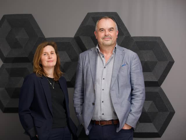 Rhona Bree, who joins Equity Gap from Scottish Enterprise as a senior investment and portfolio manager, with Fraser Lusty, who becomes managing director.