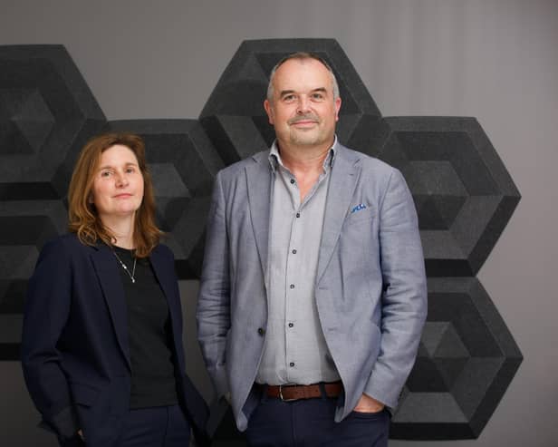 Rhona Bree, who joins Equity Gap from Scottish Enterprise as a senior investment and portfolio manager, with Fraser Lusty, who becomes managing director.