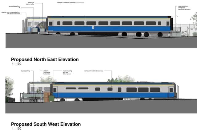 How the carriages would have looked on site. Picture: Studio East