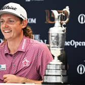 ameron Smith speaks to the media at a press conference after winning the 150th Open at St Andrews. Picture: Ian Rutherford.