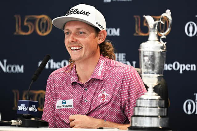 ameron Smith speaks to the media at a press conference after winning the 150th Open at St Andrews. Picture: Ian Rutherford.