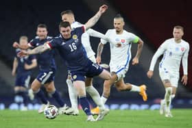 John Fleck in action for Scotland in the 1-0 win over Slovakia at Hampden on October 11, 2020. (Photo by Ian MacNicol/Getty Images)