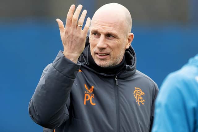 Rangers manager Philippe Clement during a training session ahead of the Europa League last 16 second leg against Benfica. (Photo by Alan Harvey / SNS Group)