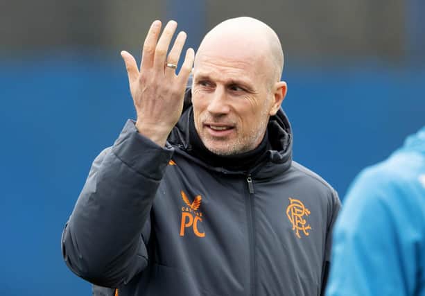 Rangers manager Philippe Clement during a training session ahead of the Europa League last 16 second leg against Benfica. (Photo by Alan Harvey / SNS Group)