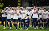 Scotland players wear 'We're off to Germany' tee-shirts during a lap of honour after the 3-3 draw with Norway at Hampden. (Photo by Paul Devlin / SNS Group)