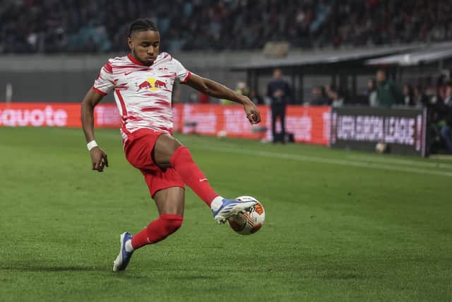 French international Christopher Nkunku has scored 10 goals in Europe for RB Leipzig this season - seven of them away from home. (Photo by Maja Hitij/Getty Images)