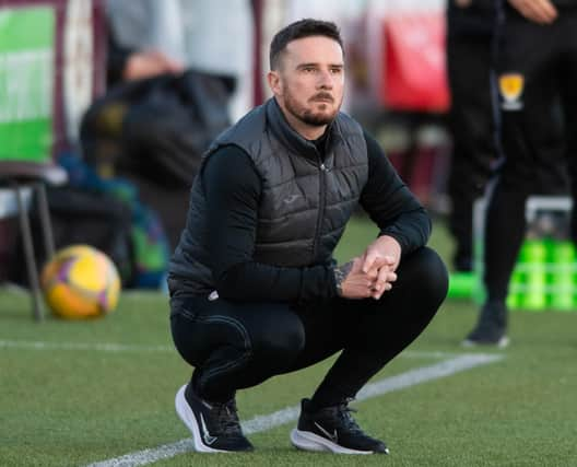 Barry Ferguson's Kelty Hearts have a 2-1 advantage over Brechin City.