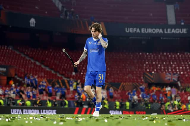 Alex Lowry was part of the Rangers squad in Seville.