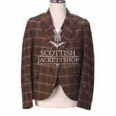Brown Plaid Wool Crail Jacket