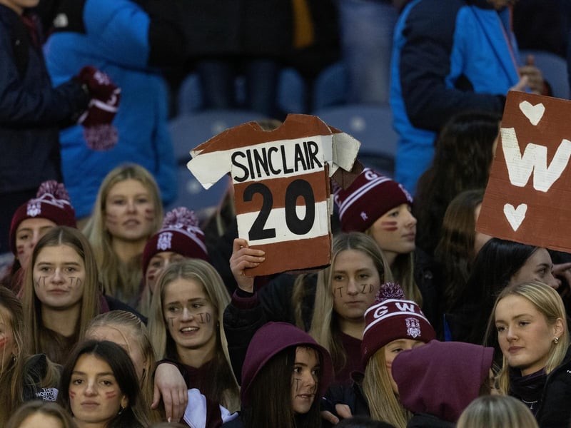 George Watson's fans during the Scottish Schools U-18 Cup Final against Stewart's Melville College at Murrayfield.