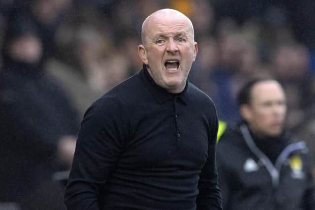 Livingston manager David Martindale was sent off late during the 4-1 defeat by Hibs.