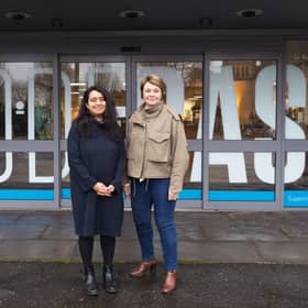 From left: Yasmin Sulaiman of CodeBase and Nicola Anderson of FinTech Scotland. Picture: Eilidh Haig.
