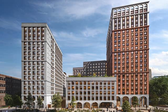 An image showing how the Central Quay student accommodation scheme in Glasgow should look when completed.