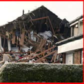 The scene on Baberton Mains Avenue, Edinburgh, after an 84-year-old man has died following an explosion at a house on Friday night.Photo: Lesley Martin/PA Wire