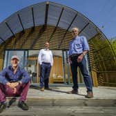 From left: Andy Hadden, founder of Tartan Leisure with Ross and Archie Hunter of Armadilla. Picture: Mike Wilkinson.