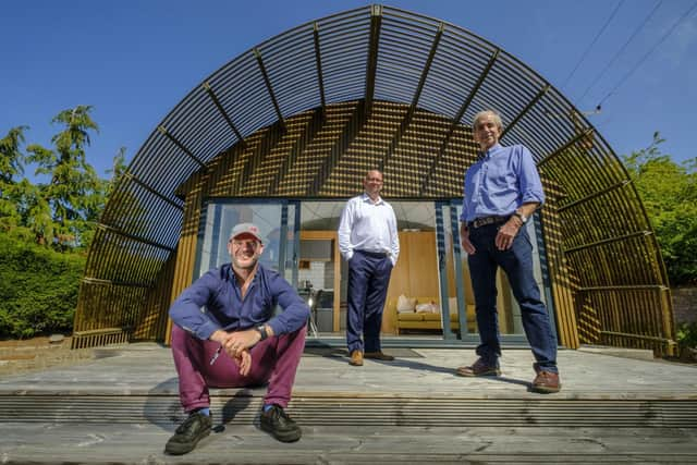 From left: Andy Hadden, founder of Tartan Leisure with Ross and Archie Hunter of Armadilla. Picture: Mike Wilkinson.