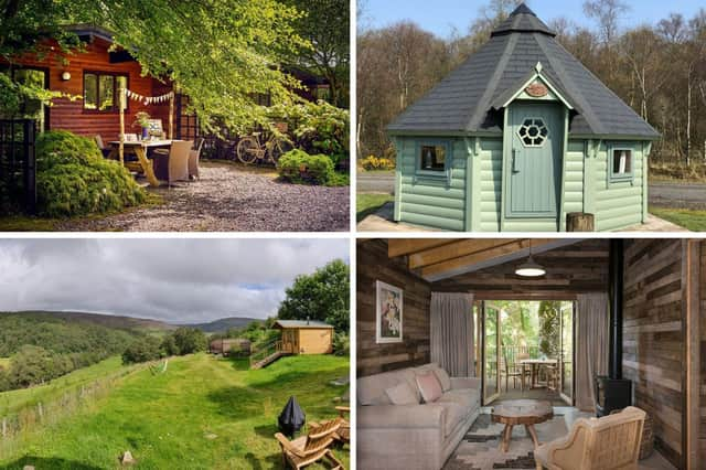 Some of the quirky glamping accomodation available in Scotland.