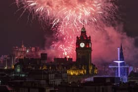 Fireworks are traditionally launched from Edinburgh Castle at midnight during the Hogmanay celebrations in the city. Picture: Jane Barlow