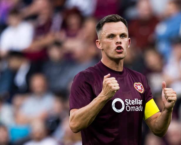 Hearts striker Lawrence Shankland has been the centre of ongoing transfer speculation over a possible move to Rangers or Celtic. (Photo by Craig Foy / SNS Group)
