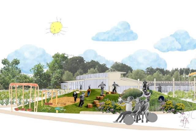 A sketch impression of the planned St Kevin's Community Hub.