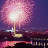 Fireworks illuminate the sky above the Lincoln Memorial on the National Mall during Independence Day celebrations in Washington, DC. Image: Getty Images.