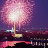 Fireworks illuminate the sky above the Lincoln Memorial on the National Mall during Independence Day celebrations in Washington, DC. Image: Getty Images.