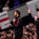 Former Manchester United manager Ole Gunnar Solskjaer (right) and assistant manager Michael Carrick who will take charge of the forthcoming games (John Walton/PA Wire)