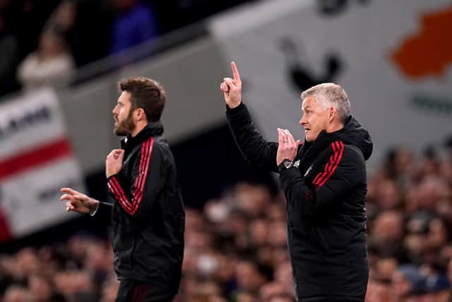 Former Manchester United manager Ole Gunnar Solskjaer (right) and assistant manager Michael Carrick who will take charge of the forthcoming games (John Walton/PA Wire)