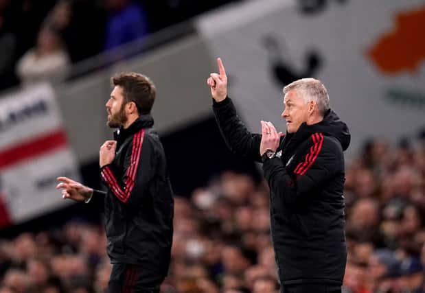 Former Manchester United manager Ole Gunnar Solskjaer (right) and assistant manager Michael Carrick who will take charge of the forthcoming games (John Walton/PA Wire)
