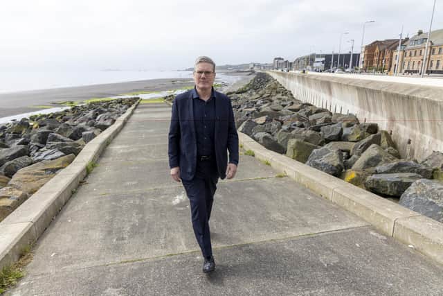 Keir Starmer on a visit to Kirkcaldy. Picture: Robert Perry/Getty Images