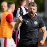 St Mirren manager Stephen Robinson was delighted as his side defeated Hibs.  (Photo by Craig Williamson / SNS Group)