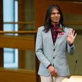 Green Party MSP, Q Manivannan is sworn in during the first meeting of the new Scottish Parliament on May 14, 2026 in Edinburgh, Scotland (Picture: Jeff J Mitchell/Getty Images)