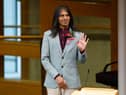 Green Party MSP, Q Manivannan is sworn in during the first meeting of the new Scottish Parliament on May 14, 2026 in Edinburgh, Scotland (Picture: Jeff J Mitchell/Getty Images)