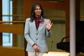 Green Party MSP, Q Manivannan is sworn in during the first meeting of the new Scottish Parliament on May 14, 2026 in Edinburgh, Scotland (Picture: Jeff J Mitchell/Getty Images)